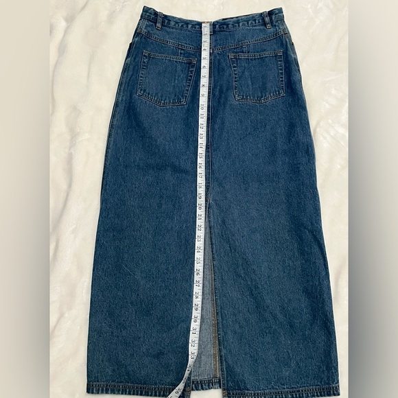 Rafaella Blue Denim Long Skirt Sz 8 - Picture 7 of 8